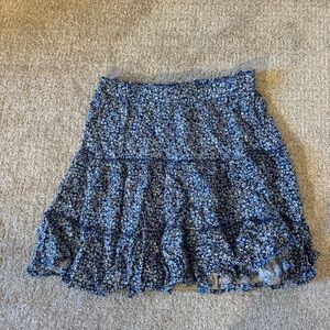 Cynthia Rowley Blue Floral Mini Skirt